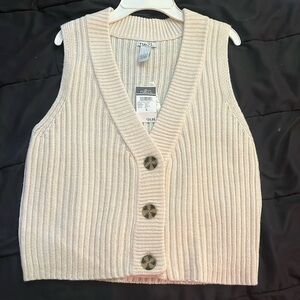Rue21 Cream button up sweater vest!!